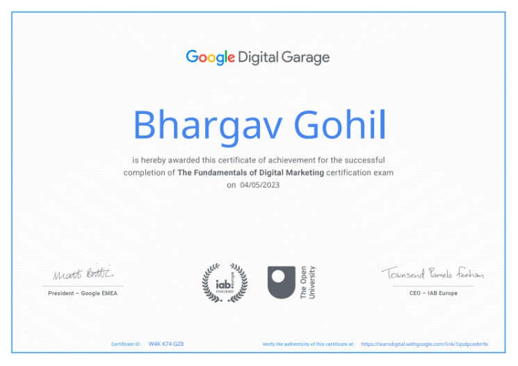 GOOGLE FUND DIGIMKT